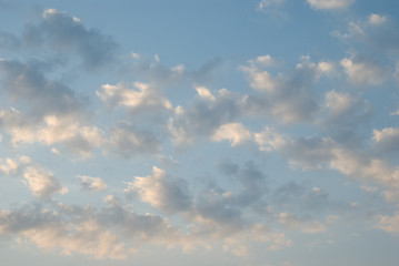 Fototapeta na wymiar Blue sky with beautiful white clouds