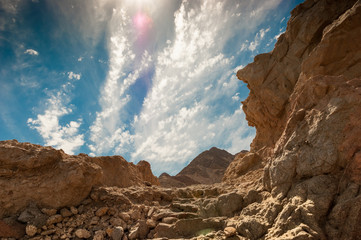 Fototapeta premium Rocks near Blue Hole. Dahab. Egypt.