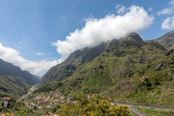 View the pass Boca da Encumeada on Madeira Island. Portugal