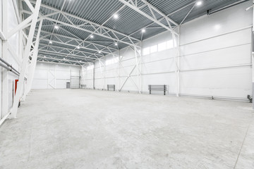 Interior of empty warehouse