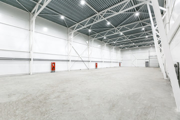 Interior of empty warehouse