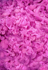 Fototapeta premium Pickled Pink Cauliflower. Old East Bazaar. background