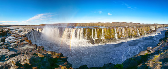 Splendid view of fantastic waterfall and cascades of Selfoss © pilat666
