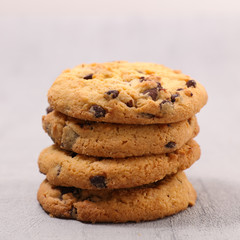 chocolate cookies- stack of cookies