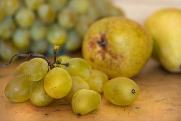 Pears and grapes