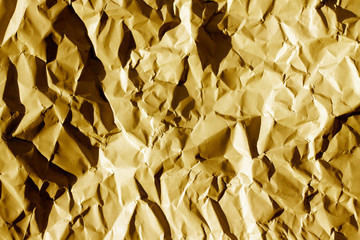 fond texture papier doré froissé - obrazy, fototapety, plakaty