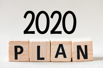 2020 plan text business concept