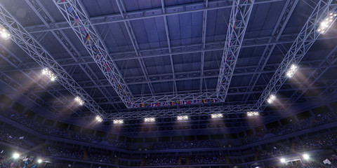 Professional gymnastic gym. 3D illustration