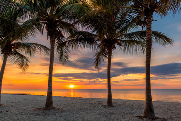 Sunrise in paradise beach.
