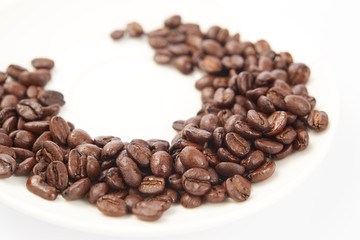 coffee beans on white background