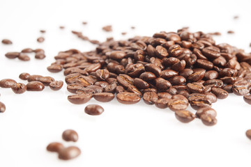 coffee beans on white background
