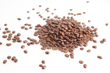 coffee beans on white background