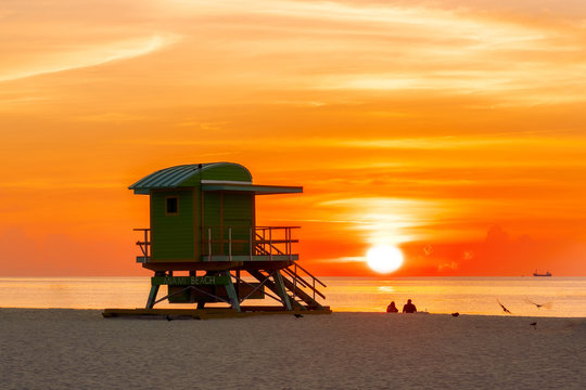 Miami Beach At Sunrise