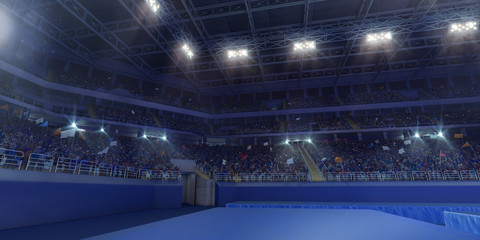 Fototapeta na wymiar Professional gymnastic gym. 3D illustration