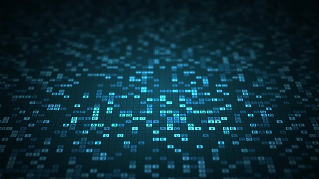 Abstract technology big data digital code futuristic background concept.