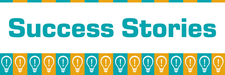 Success Stories Turquoise Yellow Boxes Bulbs Horizontal 