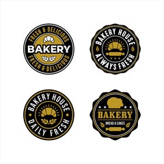 Bakery House Badge vector Set