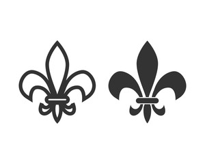 Fleur de lis icon design template vector isolated illustration