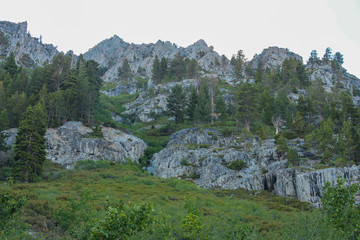 Beautiful landscape around Lake Tahoe, California