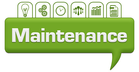 Maintenance Green Comment With Symbols On Top 