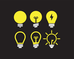 Light bulb lamp graphic icon design template isolated