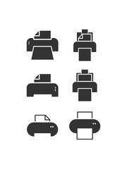 Printer collection set graphic design template vector