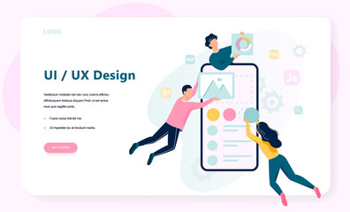 UX UI design. App interface improvement for user