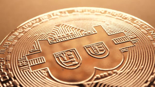 Close up of a crypto currency dash coin 