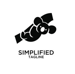 simple koala logo icon designs vector © Alpha Vector