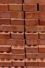 Brick wall  texture background with a lot of copy space for text. Construction concept. 