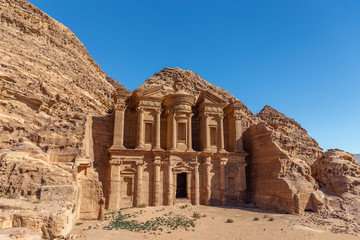 Ad Deir - Monastery in the ancient city of Petra. Petra is the main attraction of Jordan. Petra is...