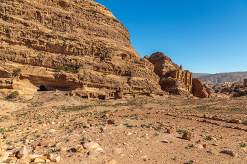 Ad Deir - Monastery in the ancient city of Petra. Petra is the main attraction of Jordan. Petra is included in the UNESCO heritage list.