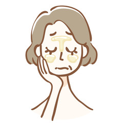 脂性肌で悩む中年女性