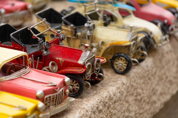 Miniature models of famous cars