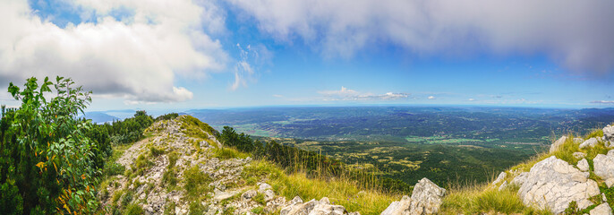 Naklejka premium View from the top of Mount Voyak to the Istrian Peninsula