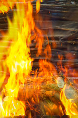 bonfire light