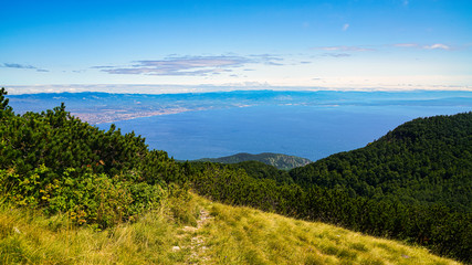 Croatia, Adriatic coast, city of Rijeka. View from the top of Mount Vojak