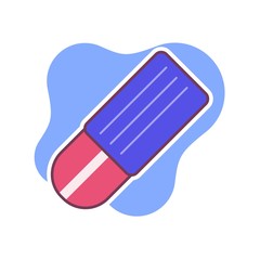 eraser vector illustration. school office supplies, creativity, idea, education and design symbol.