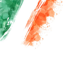 Watercolor Ireland flag