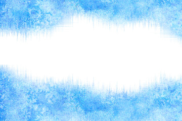 Abstract blue winter frost snowy icy background. Happy new year and merry christmas concept.