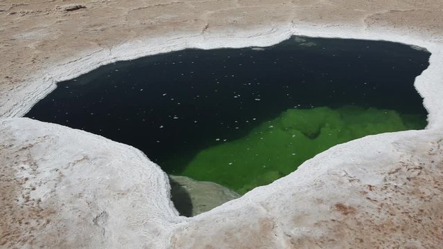 Dallol Sulphur springs and pools Danakil Depression Ethiopia.   The Sulphur springs create the unearthly colourful and beautiful landscape