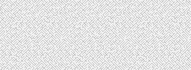 Striped geomitrical illustration. Monochrome trellis. Maze.
