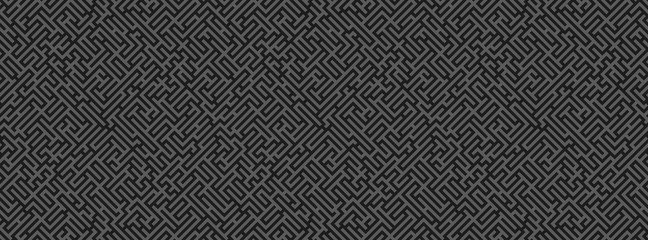 Striped geomitrical illustration. Monochrome trellis. Maze.