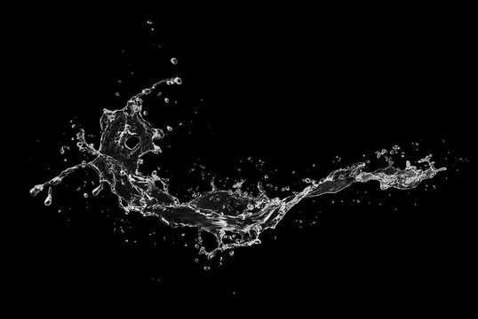 Water Splash Isolated On White Background