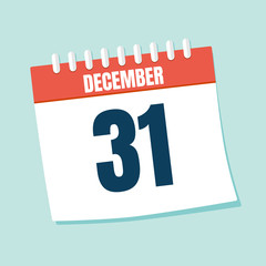 Calendar Date - Desember 31. Planning. Time management.