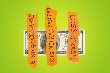 Dollar risks concept