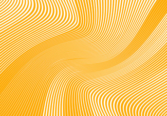 Abstract Background with Yellow Waves. Vector Minimal Banner