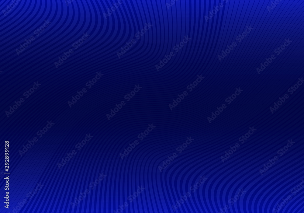 Poster Abstract Blue Background with Stripes. Vector Minimal Banner. Minimalist Geometric Texture with Gradient