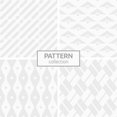 Set of four abstract geometric seamless patterns.