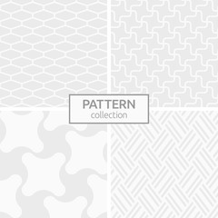 Obraz premium Set of four abstract geometric seamless patterns.